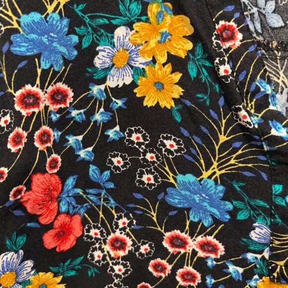 Kiwi Fresh Colorful Blouse w/Ruffle Cap Sleeves Size Small EUC - Picture 4 of 5